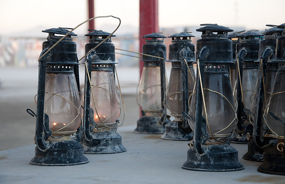Lamps that line the streets