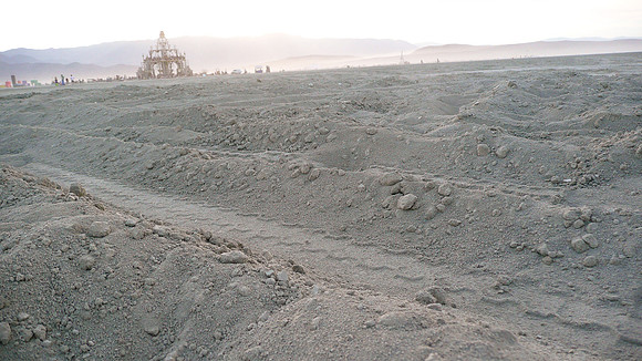 The playa surface SUCKED!